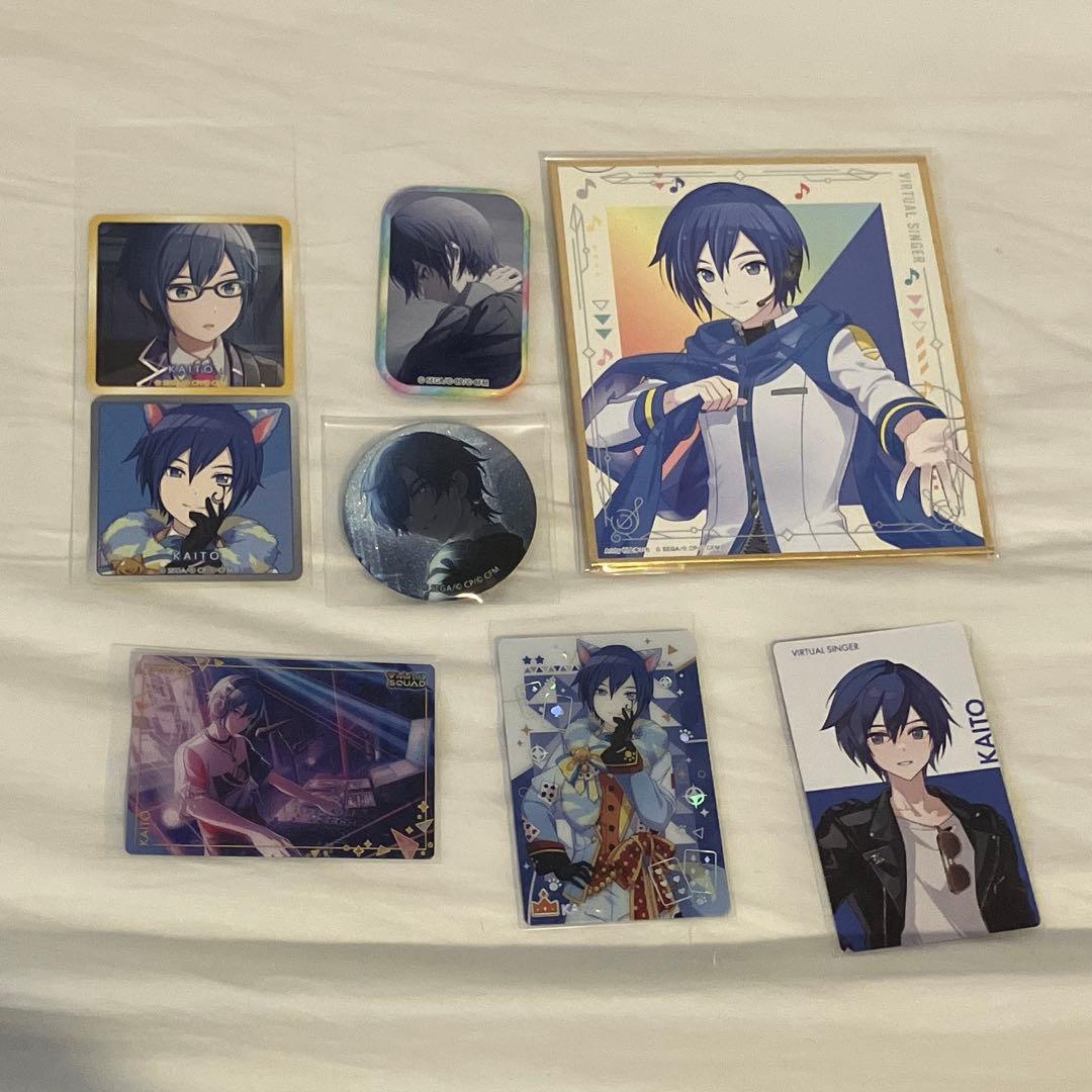 プロセカ KAITO まとめ売り 色紙 缶バッジ シール ウエハース エピカ