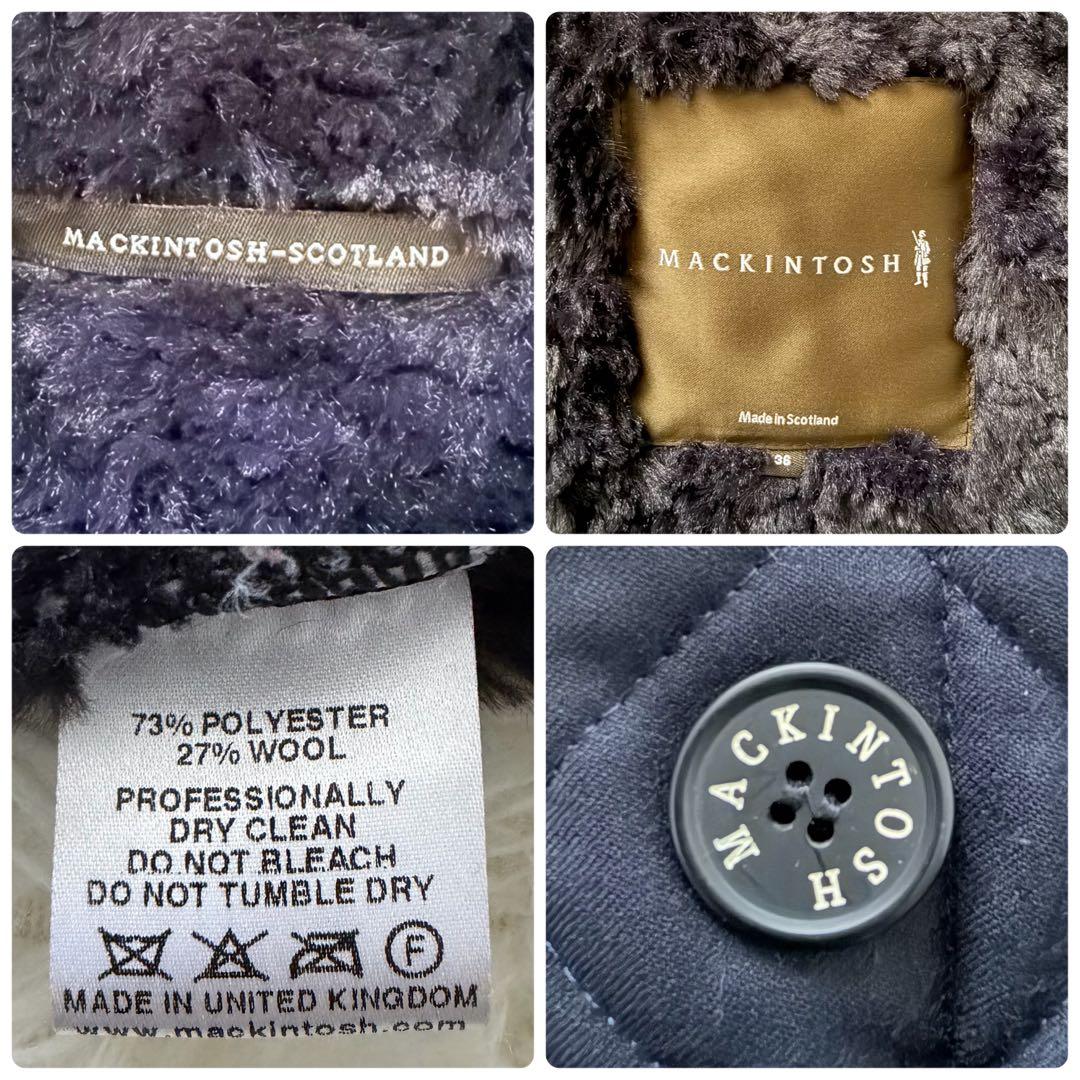美品✨ MACKINTOSH マッキントッシュ　キルティングボアコート　英国　M