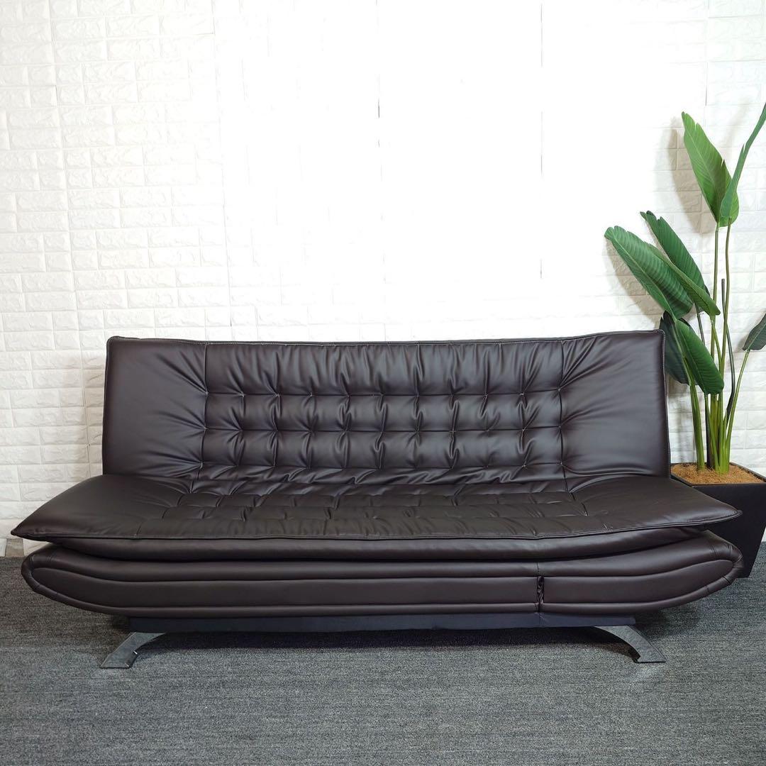 ニトリ ソファベッド Nシールド ロック 3人掛け 合成皮革 家具 D130