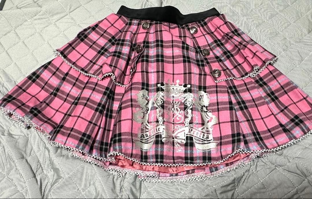 angelic pretty スカート　ピンク　チェック　タータン　ロリータ