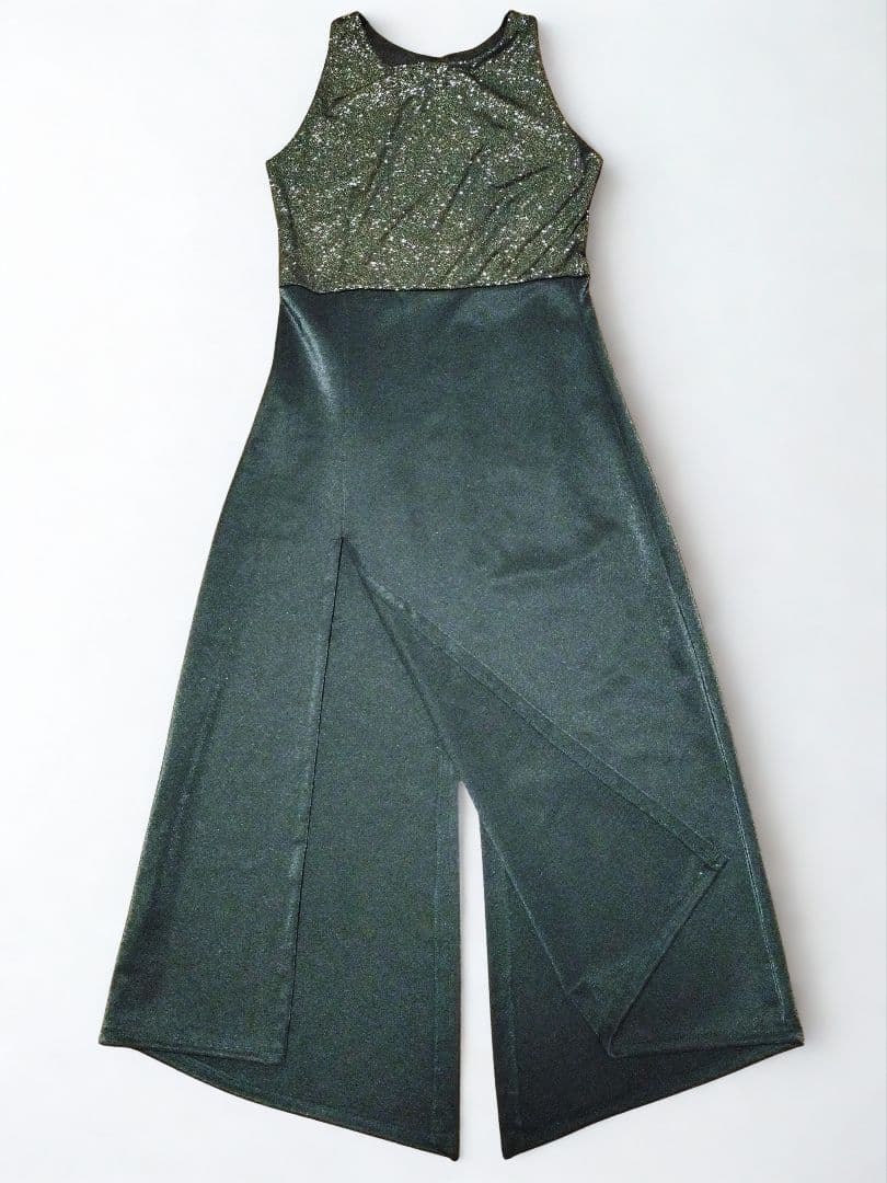 【美品】アルゼンチンタンゴ スパンコールドレス 黒 社交ダンス