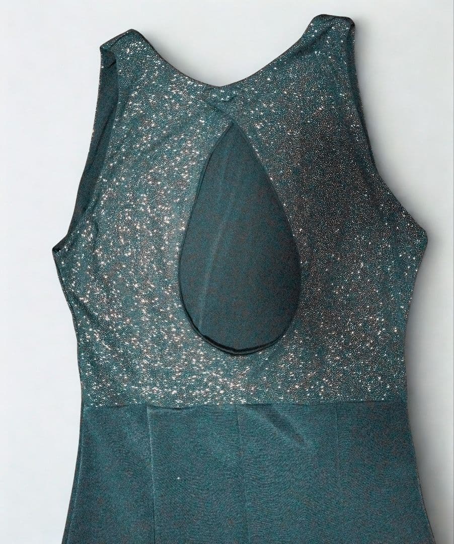 【美品】アルゼンチンタンゴ スパンコールドレス 黒 社交ダンス