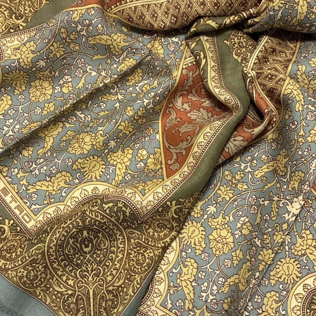 新品・未使用品✨ETRO シルク混 イタリア製 大判ストール スカーフ