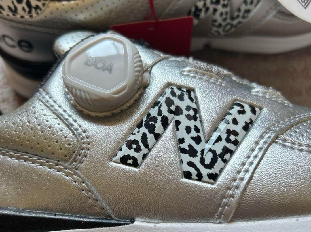 ニューバランス WGBS574 ゴルフシューズ ボアレオパード 23cm 新品