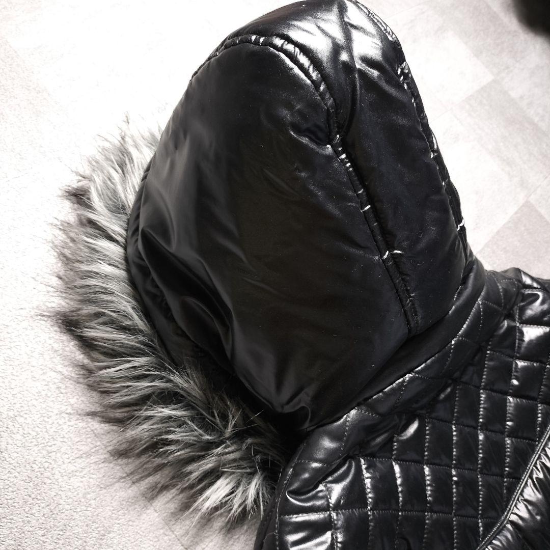 00s y2k ファーダウン 平成 お兄系 グランジ　2way 黒 ブラック