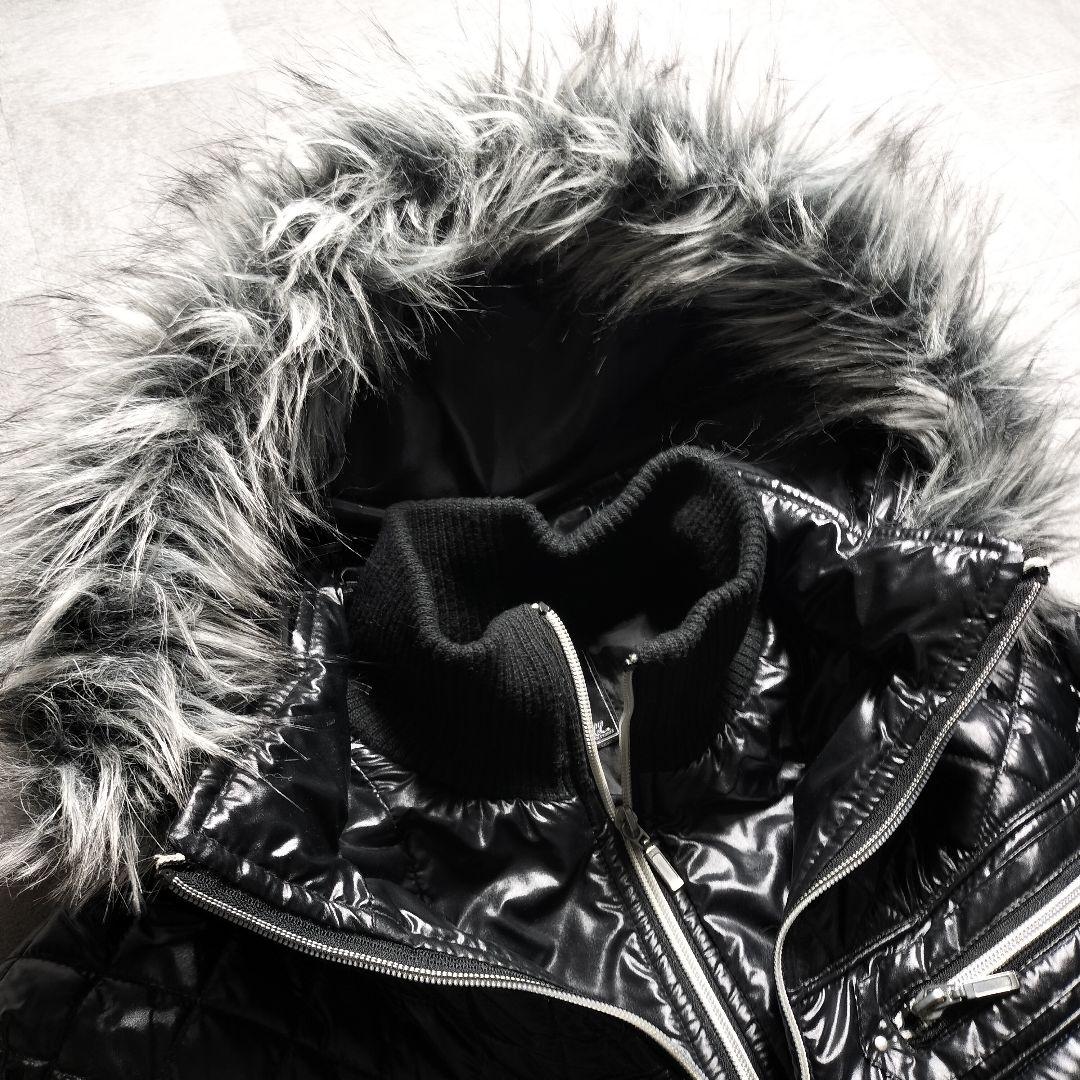 00s y2k ファーダウン 平成 お兄系 グランジ　2way 黒 ブラック