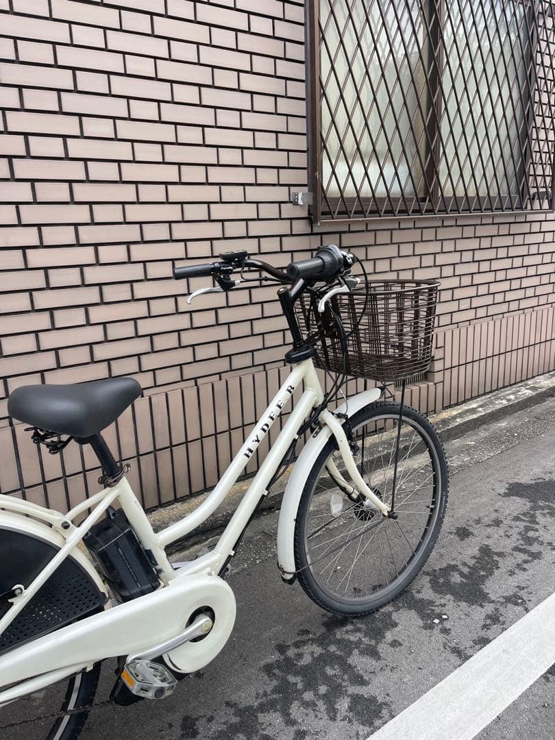 ホワイト 電動アシスト自転車 シティタイプ