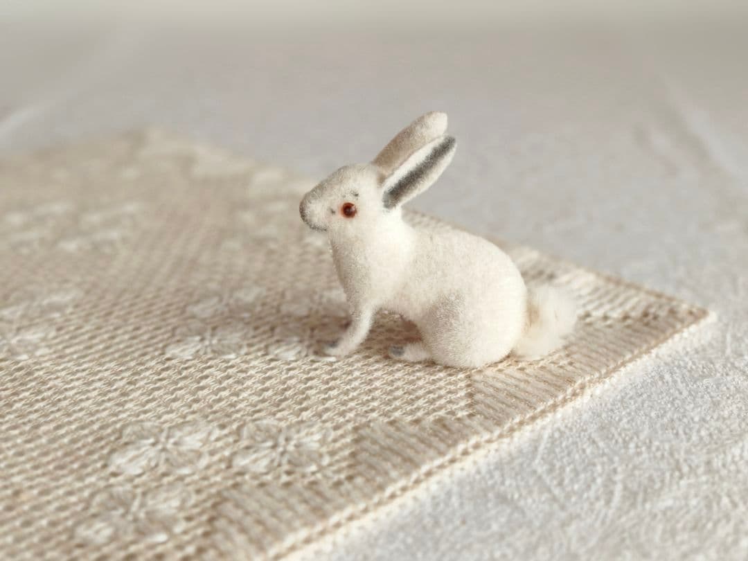 【ちびたんさま】vintage ୨୧ 真っ白な 可愛い ウサちゃん