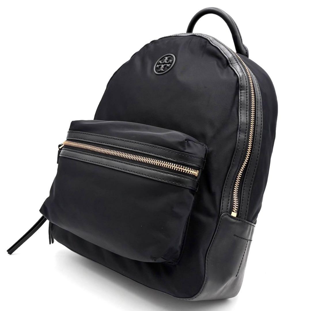 トリーバーチ ペリー リュック ブラック グリーン ナイロン 軽量 レディース