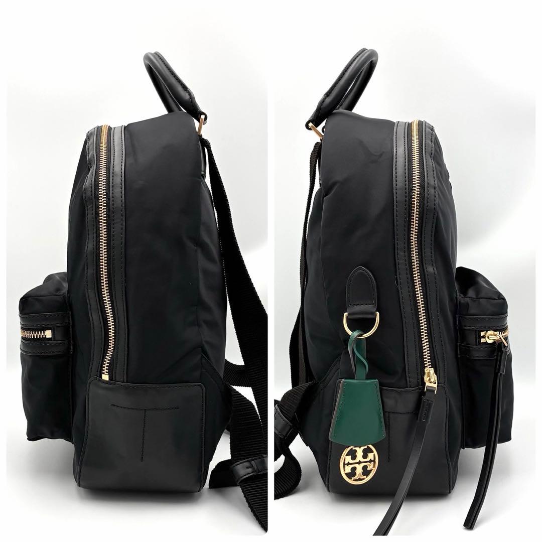 トリーバーチ ペリー リュック ブラック グリーン ナイロン 軽量 レディース