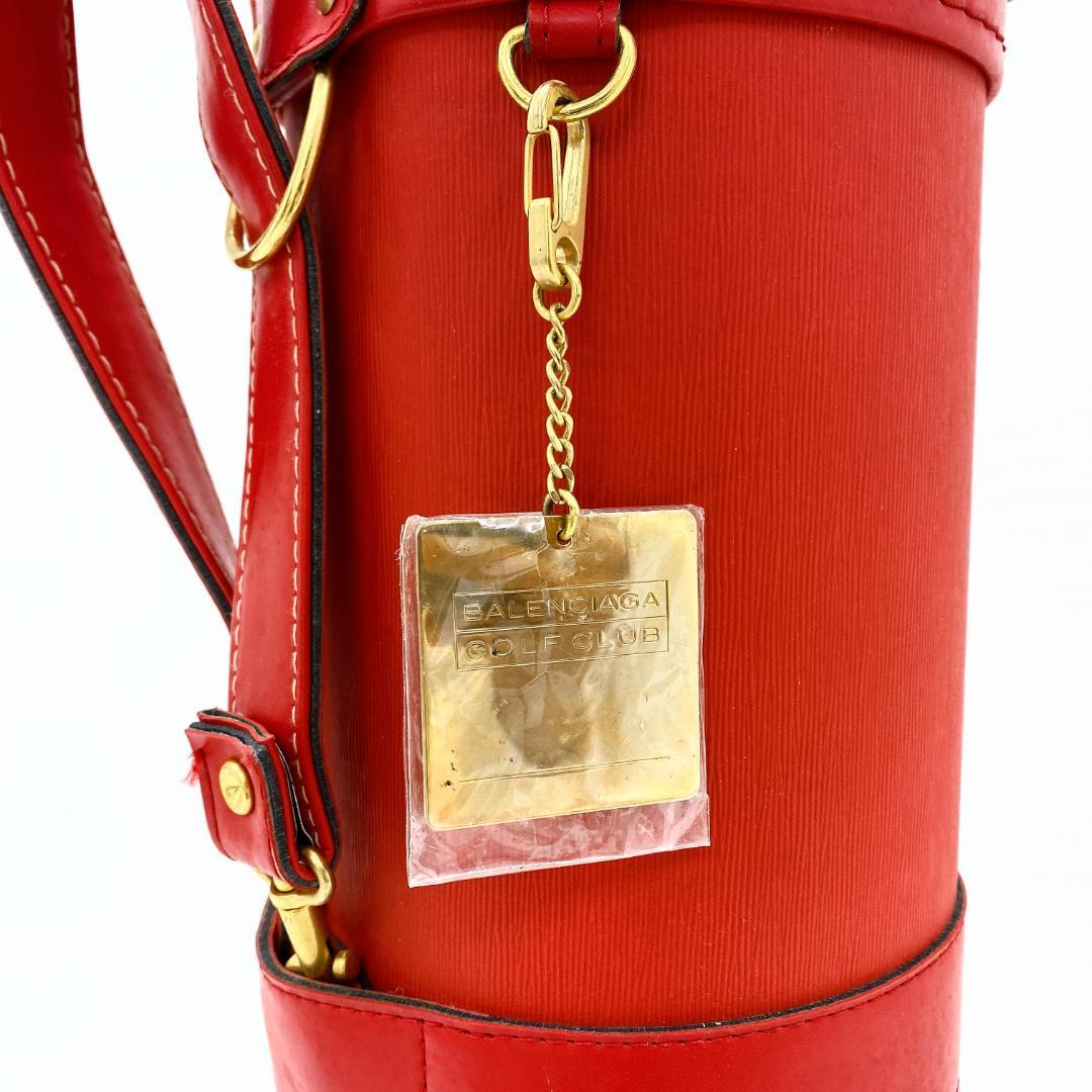 バレンシアガゴルフキャディバック 【希少‼】 BALENCIAGA レッド 本革