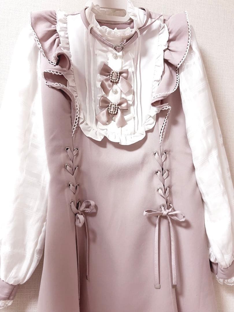 さきまるちゃん ハートチョーカーシアーチェックWスピンドルセットアップ