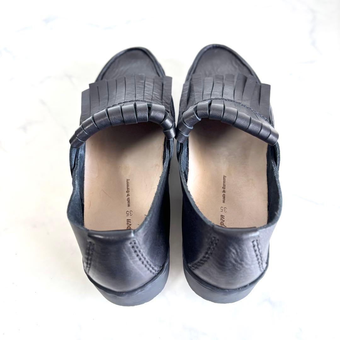 未使用 トリッペン 35 フリンジ レザーシューズ 革靴 黒 - メルカリ