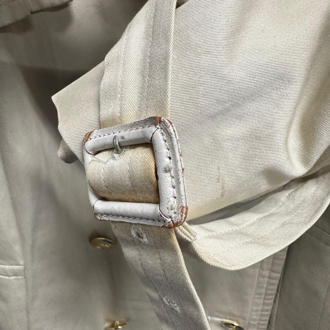 YSLトレンチコート 金ボタン ベージュ M ユニセックス ビンテージ