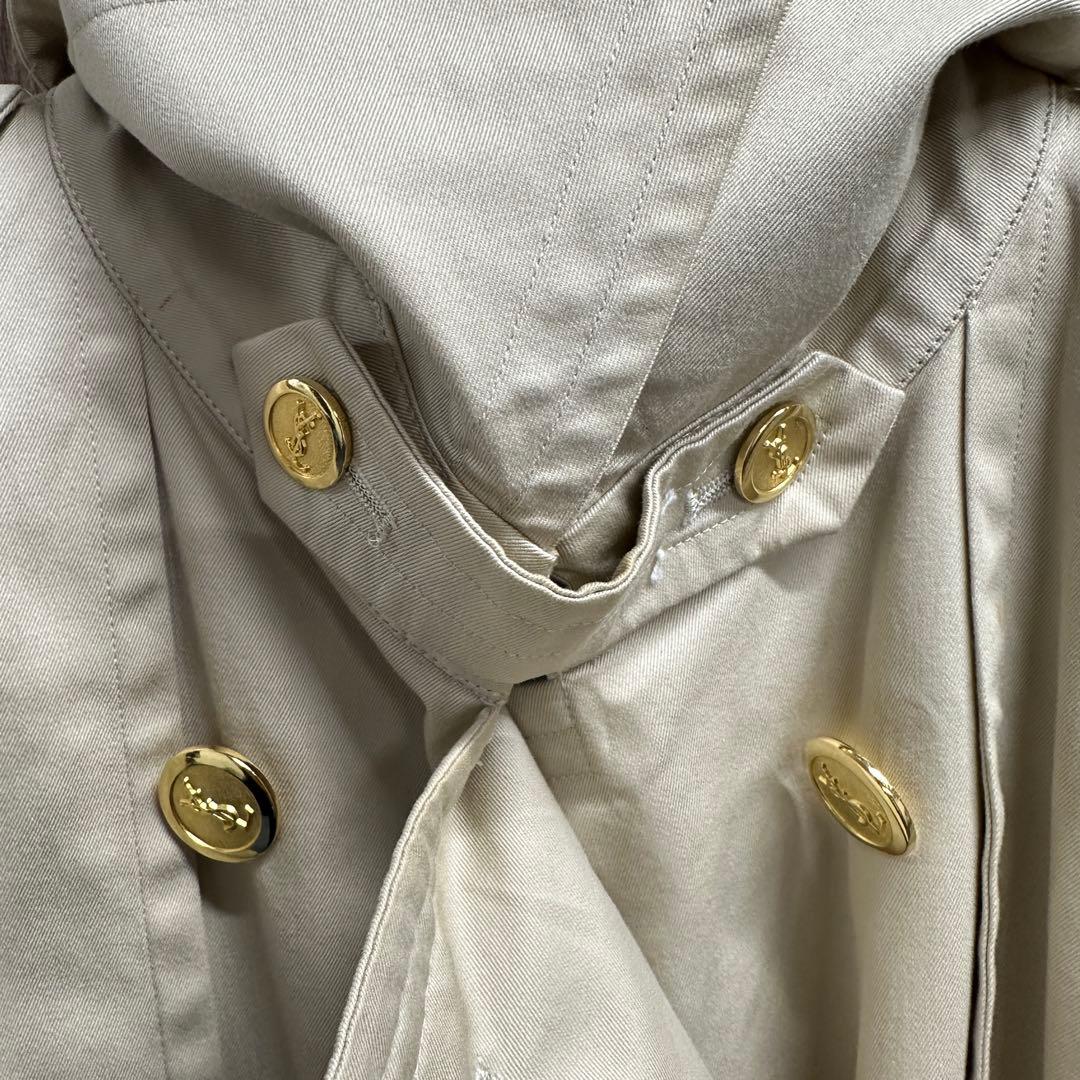 YSLトレンチコート 金ボタン ベージュ M ユニセックス ビンテージ
