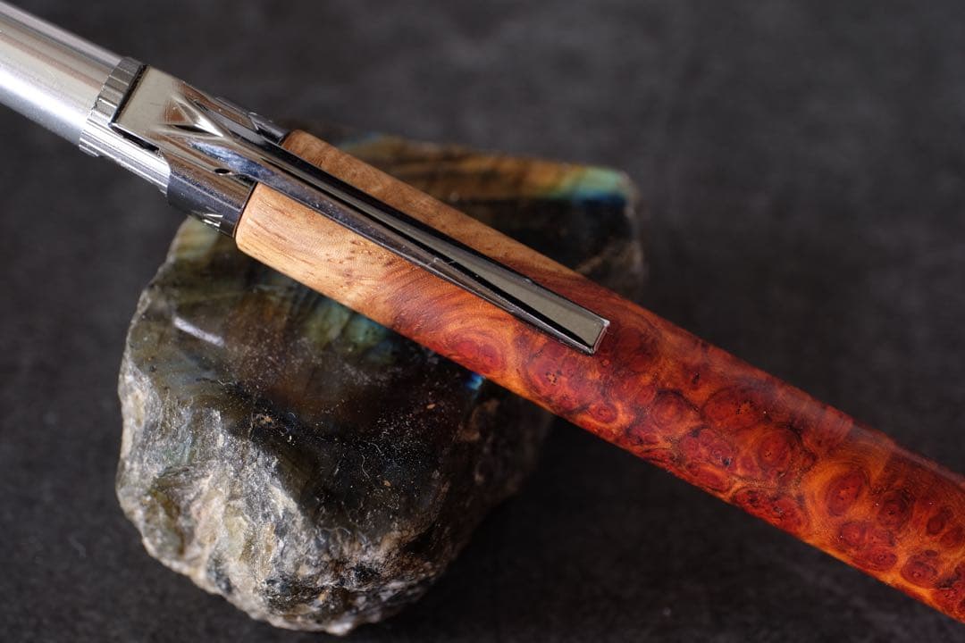 PG5木軸カスタム0187 高村杢工房 製図用シャープペンシル 極上 花梨瘤