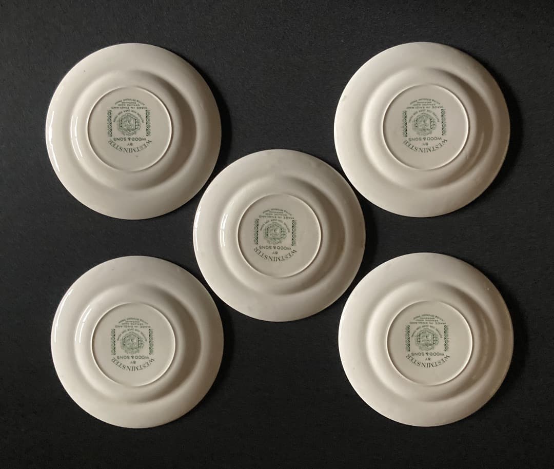 708『WOOD&SONS ウェストミンスター・シリーズ ディナー皿5枚セット』