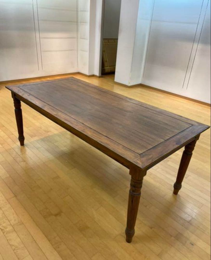 [レイ様] 木製テーブル シンプルデザイン アンティーク ダイニングテーブル