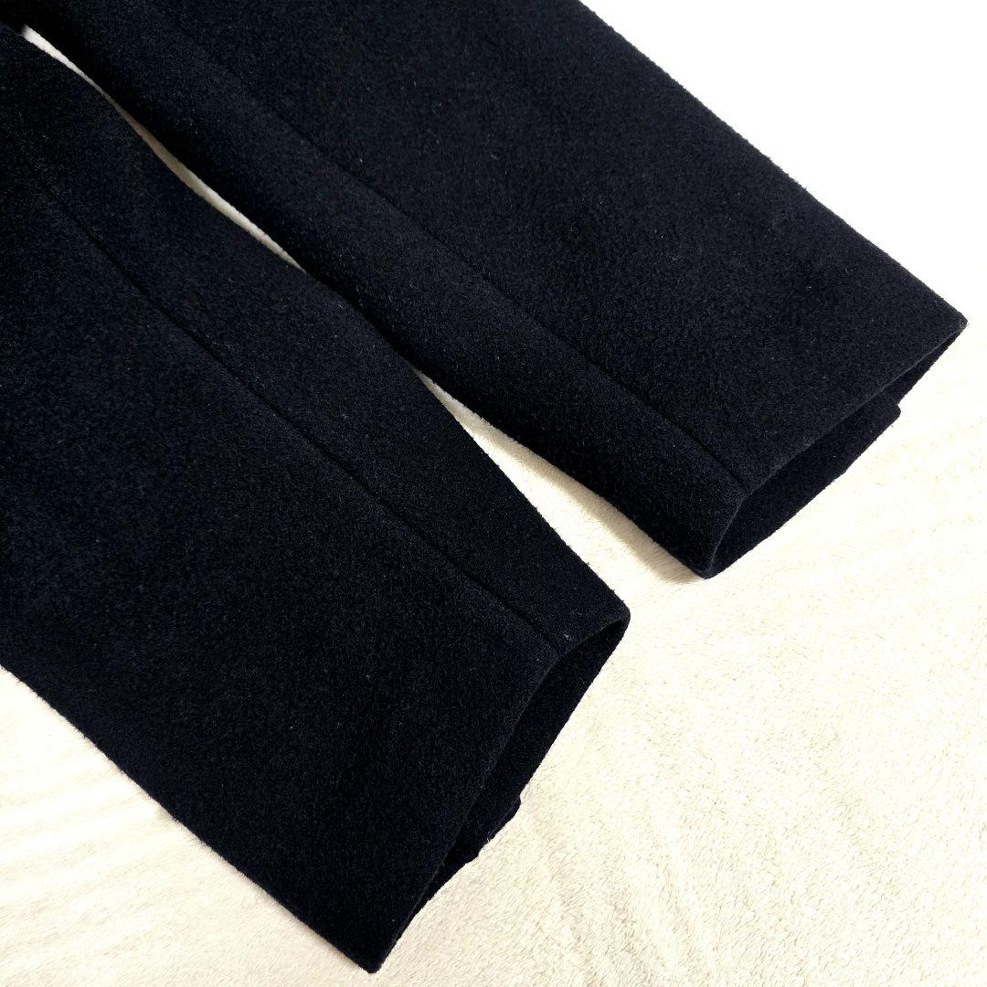 メゾンスペシャル チェスターコート ロングコート ウール マキシ丈 黒 XL相当