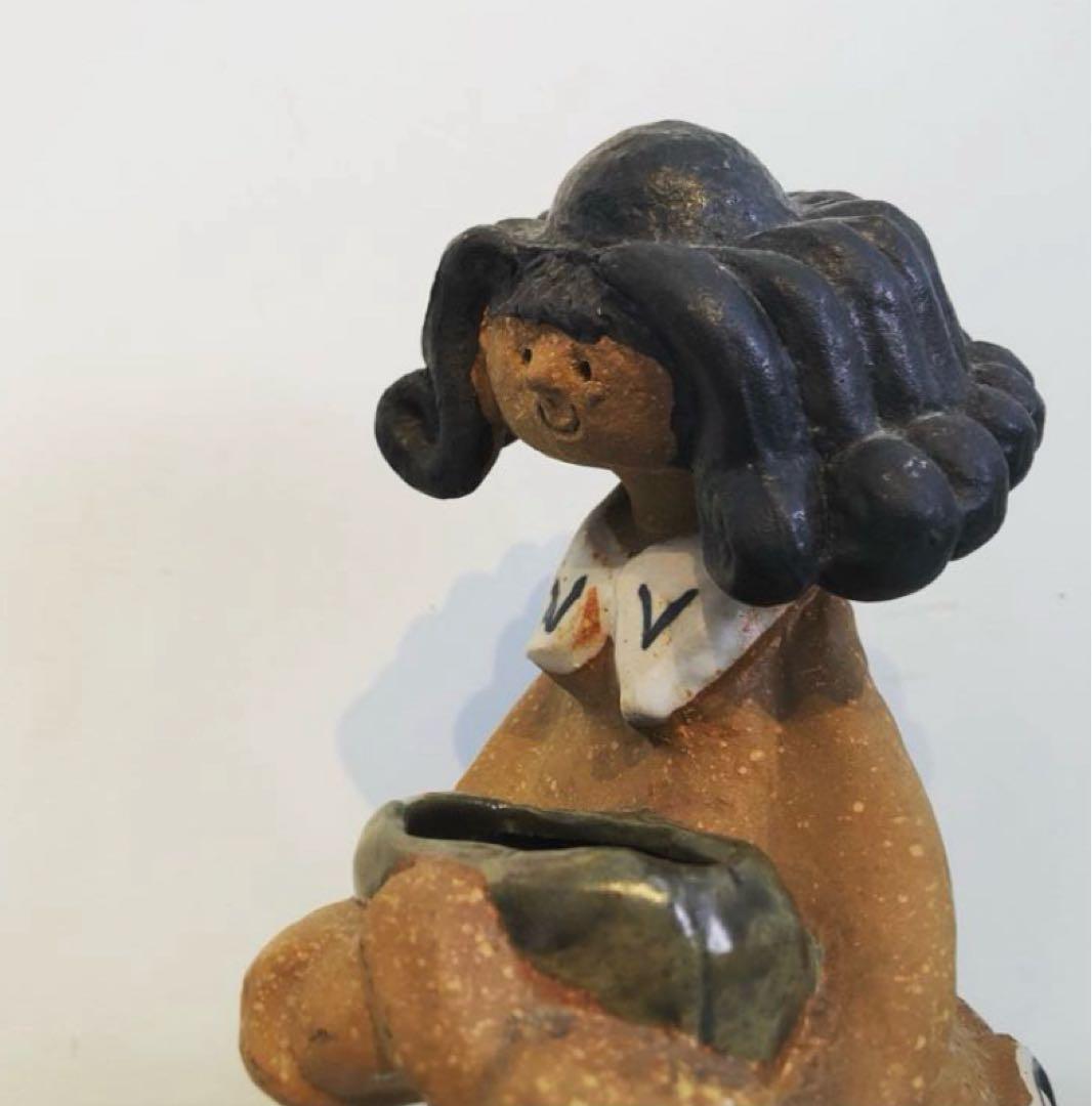 Metlox Poppet vintage ceramic girl 陶器 - メルカリ