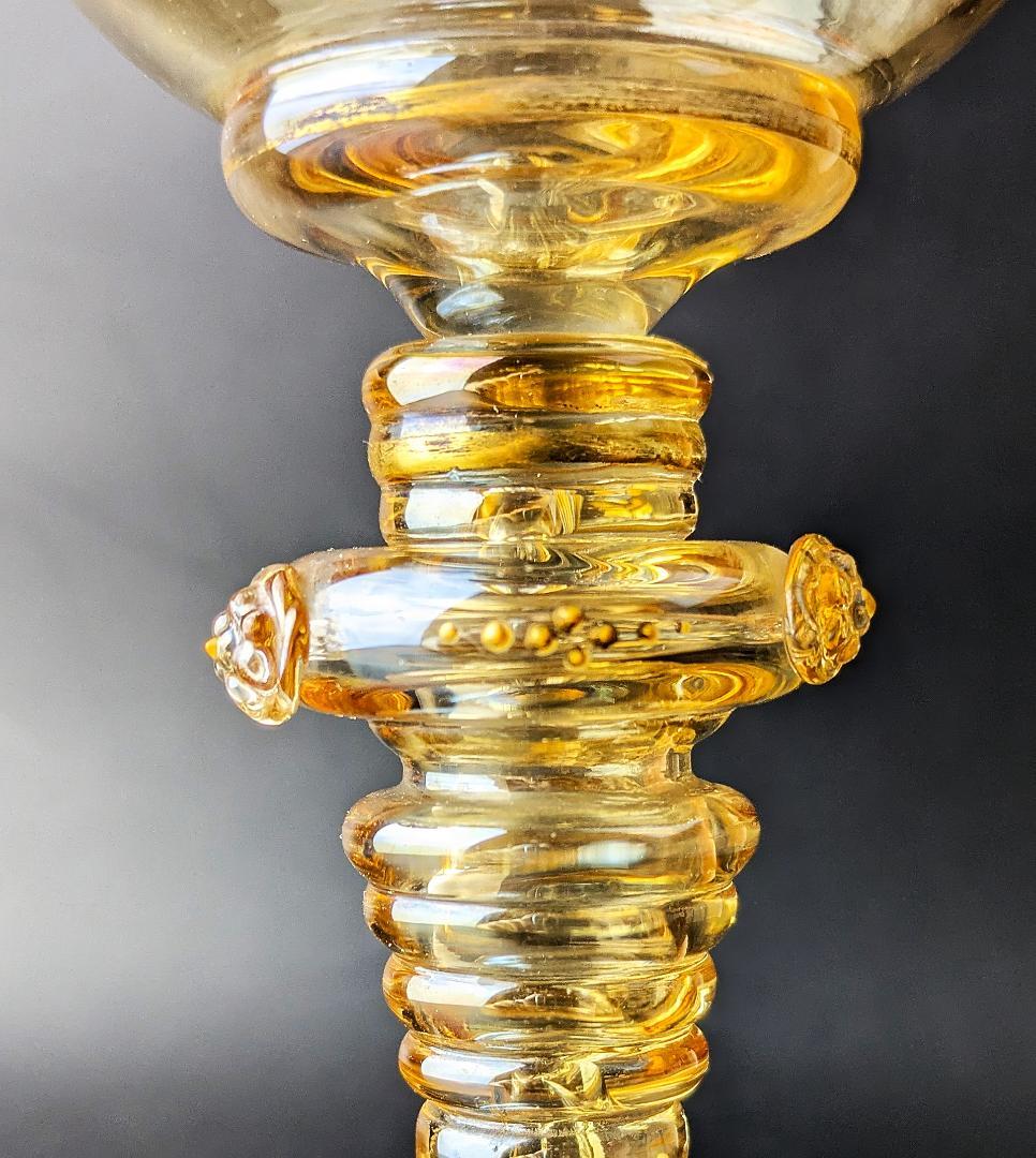 厚い金彩の大型19㎝グラス★モーゼル ボヘミアン グラス ワイン moser