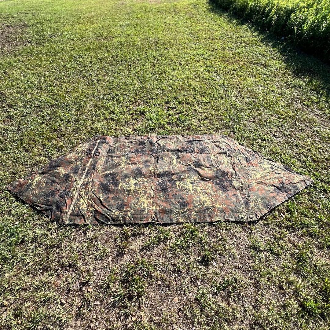 ［希少］ドイツ軍幕 パップテント ファスナー加工