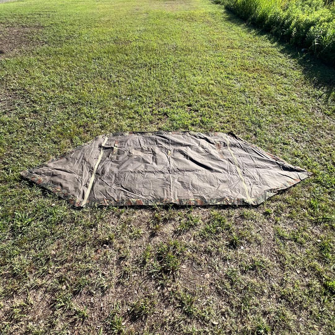 ［希少］ドイツ軍幕 パップテント ファスナー加工