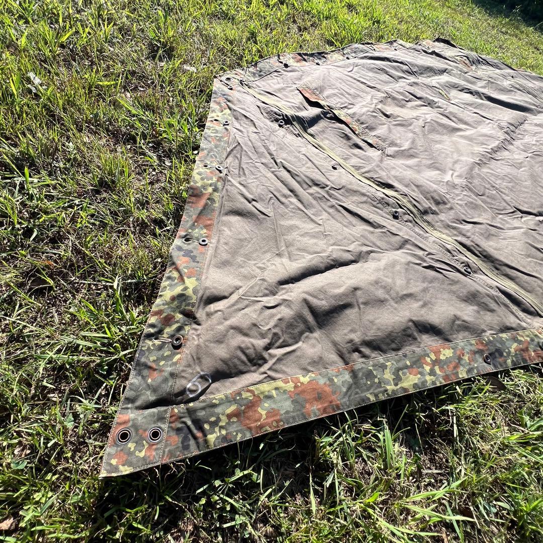 ［希少］ドイツ軍幕 パップテント ファスナー加工