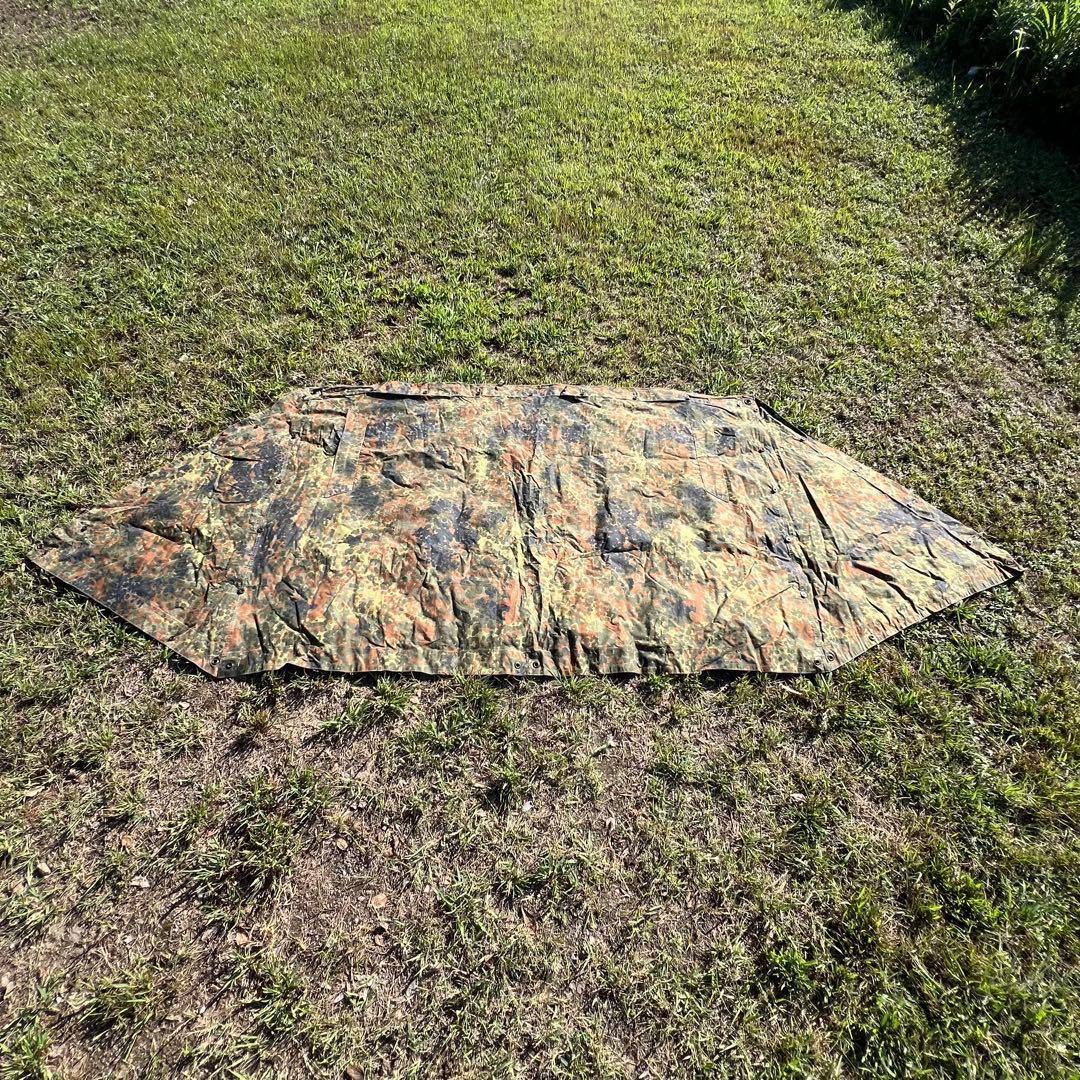 ［希少］ドイツ軍幕 パップテント ファスナー加工