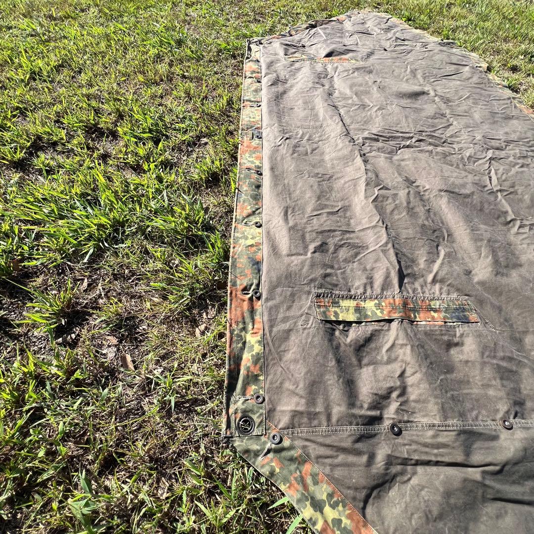 ［希少］ドイツ軍幕 パップテント ファスナー加工