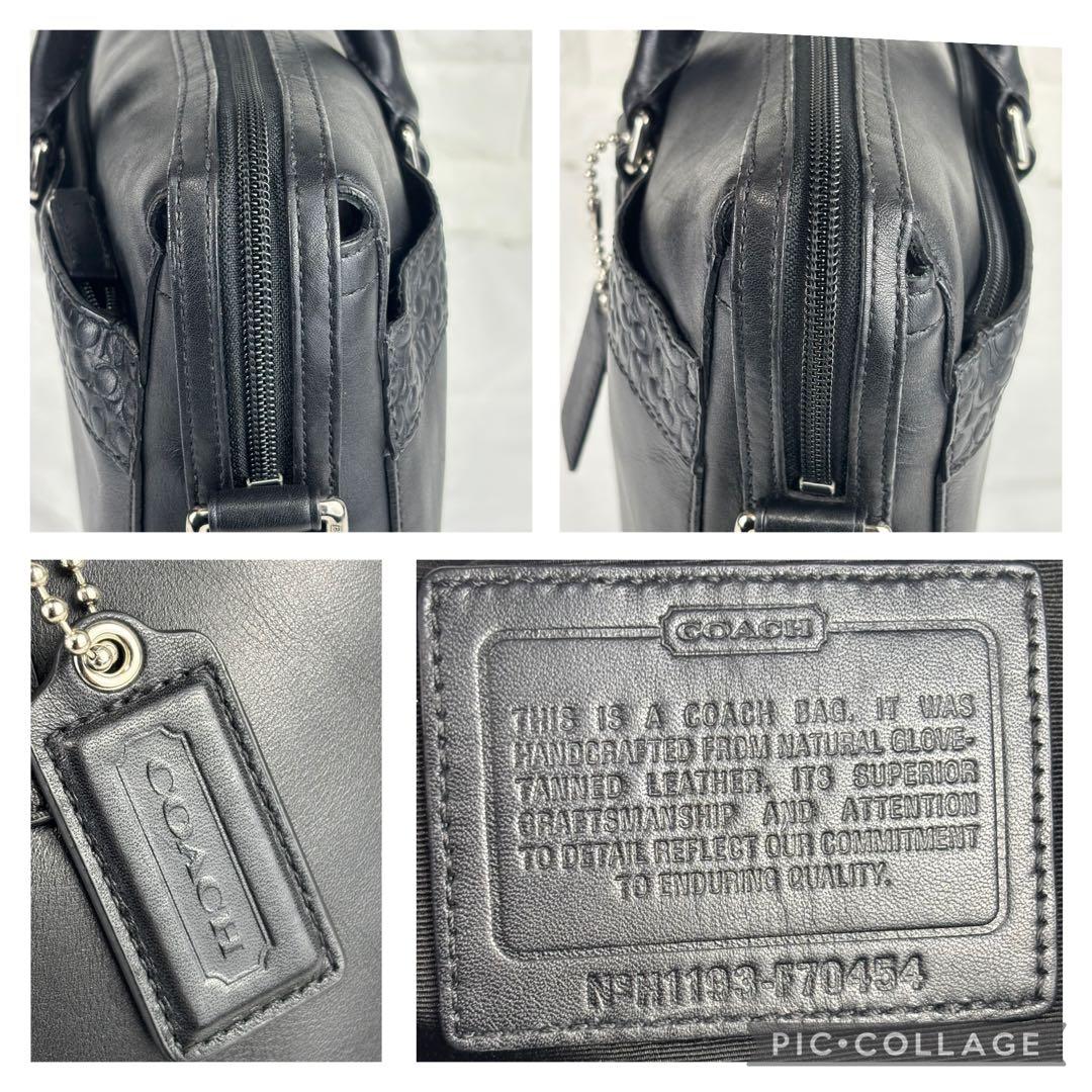 COACH コーチ F70454 レザー 2wayビジネスバッグ ブラック