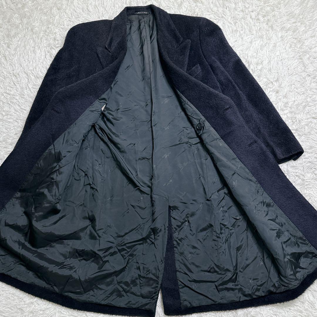 ✨高級✨ アルパカ混 メンズ チェストーコート 48 LL ダブル イタリア製