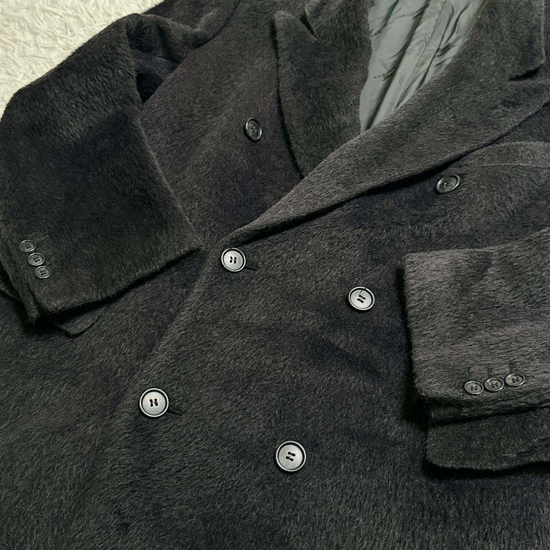 ✨高級✨ アルパカ混 メンズ チェストーコート 48 LL ダブル イタリア製