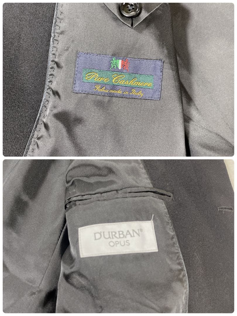 DURBAN ダーバン カシミヤ 100% コート ロング ブラック 黒