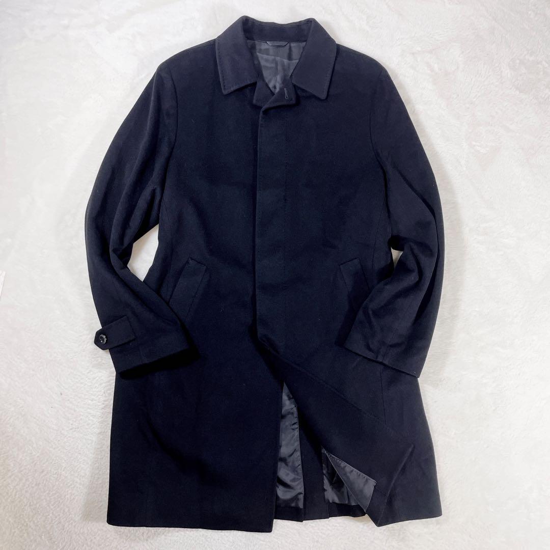 DURBAN ダーバン カシミヤ 100% コート ロング ブラック 黒