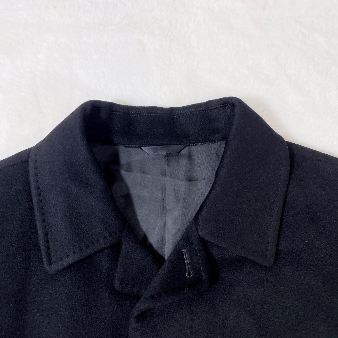 DURBAN ダーバン カシミヤ 100% コート ロング ブラック 黒