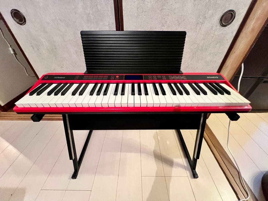 Roland GO:KEYS 61鍵 赤 譜面台 スタンド