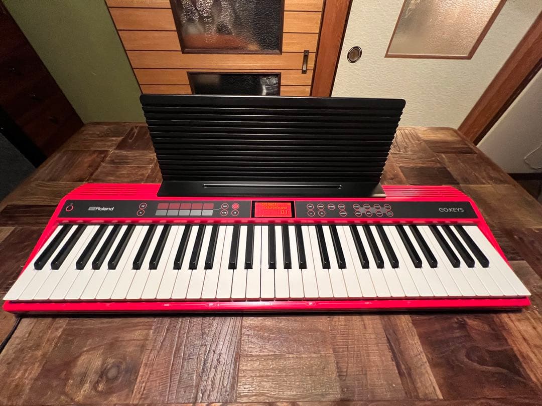 Roland GO:KEYS 61鍵 赤 譜面台 スタンド