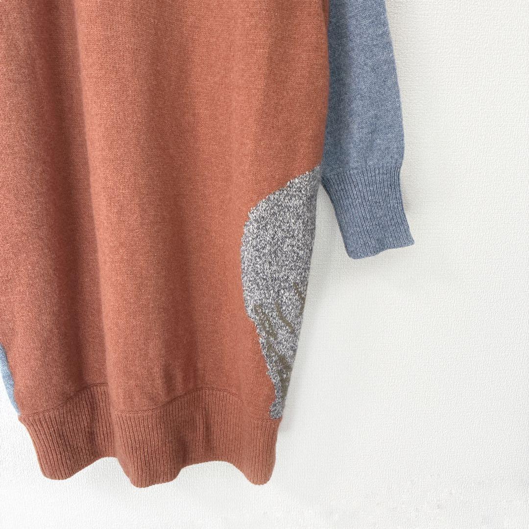 mercibeaucoup,　モヘヒツジニットワンピ　ウール混　定価40700円