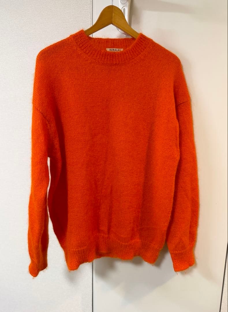 オーラリー　モヘアニット　オレンジ　サイズ4
