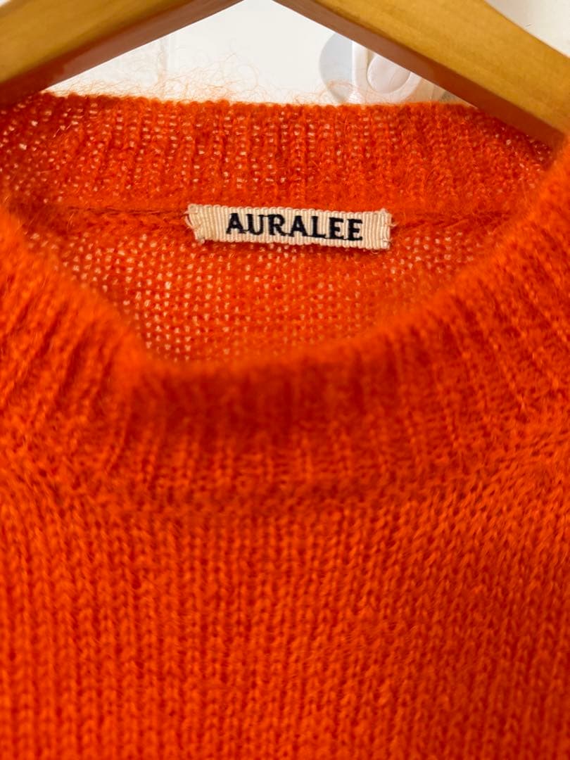 オーラリー　モヘアニット　オレンジ　サイズ4