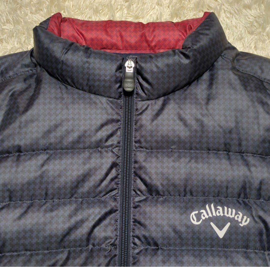 美品】キャロウェイ ダウンジャケット ベスト 2way ネイビー XL - メルカリ