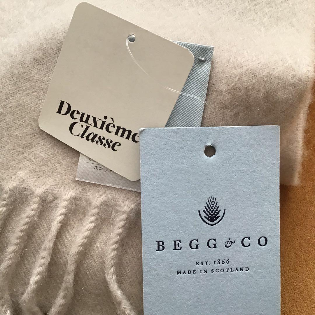 別注DEUXIEME CLASSE新品BEGG&COカシミヤ100％大判ストール