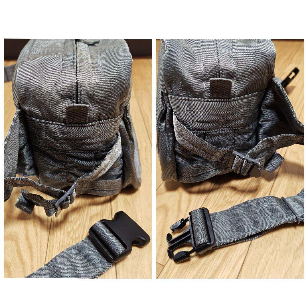 希少 廃盤 ポーター オーバーダイ ショルダーバッグ L シルバーグレー バック