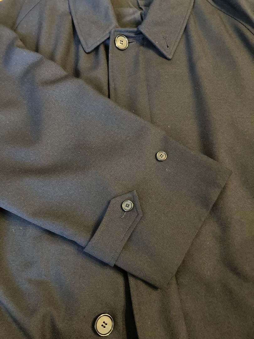 レショップ　LE ウールサージ　バルカラーコート　ネイビー2