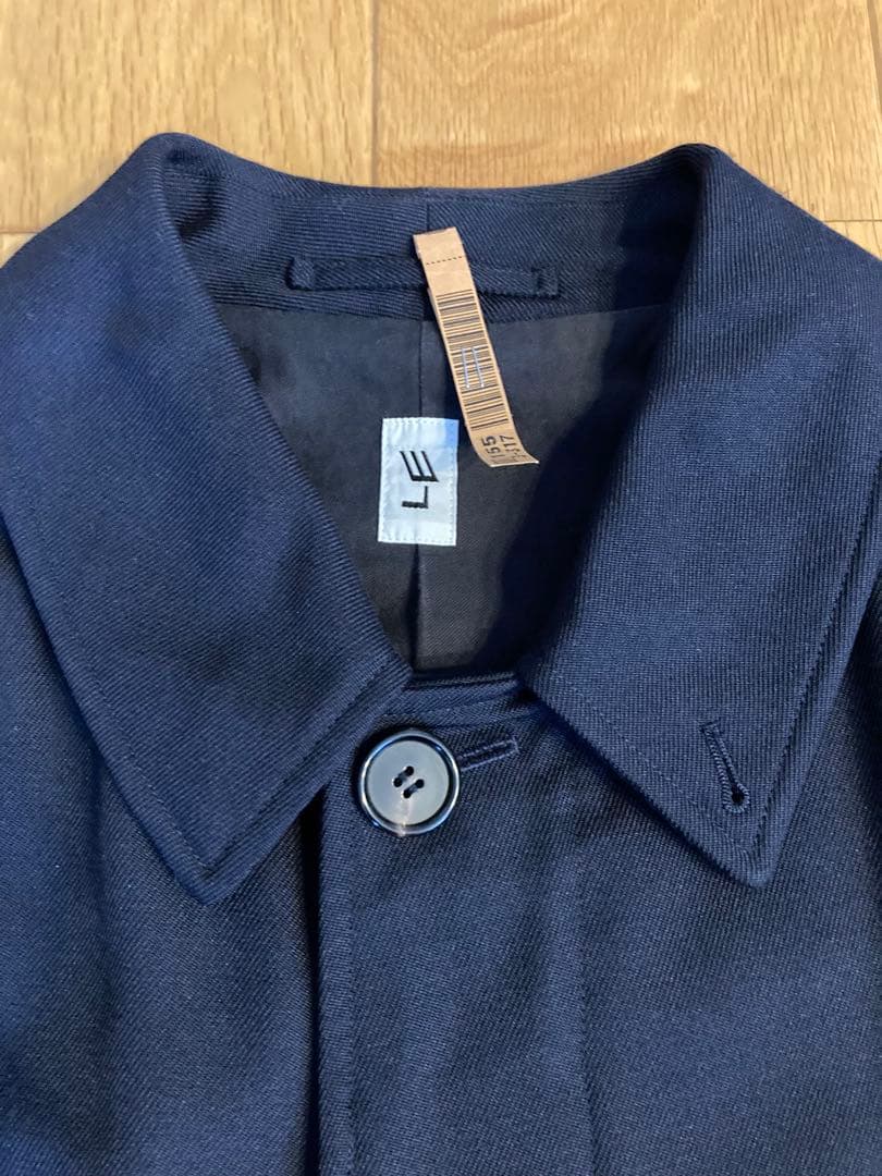 レショップ　LE ウールサージ　バルカラーコート　ネイビー2