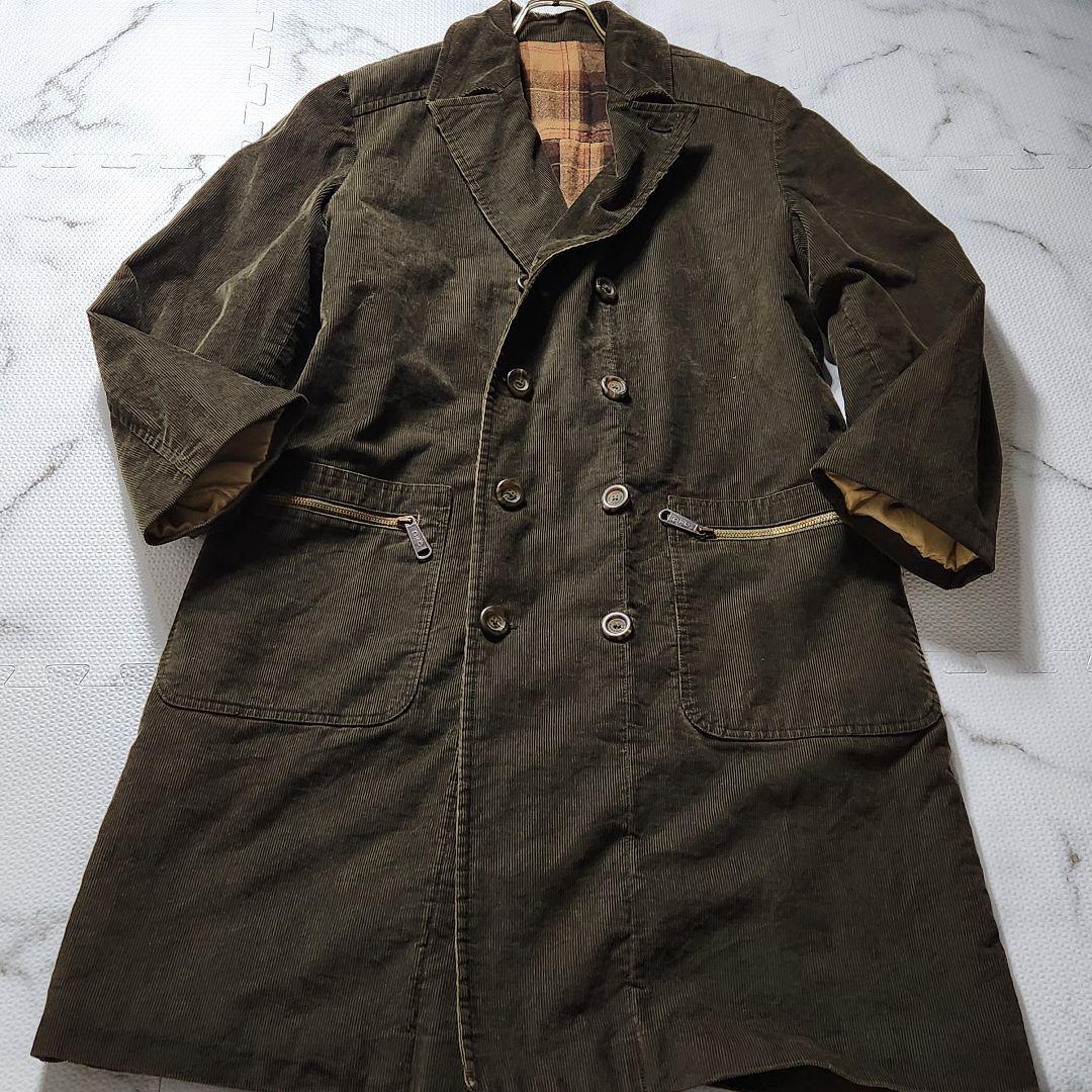 美品✨XL ドルチェ&ガッバーナ チェスターコート ダブル レザータグ カーキ