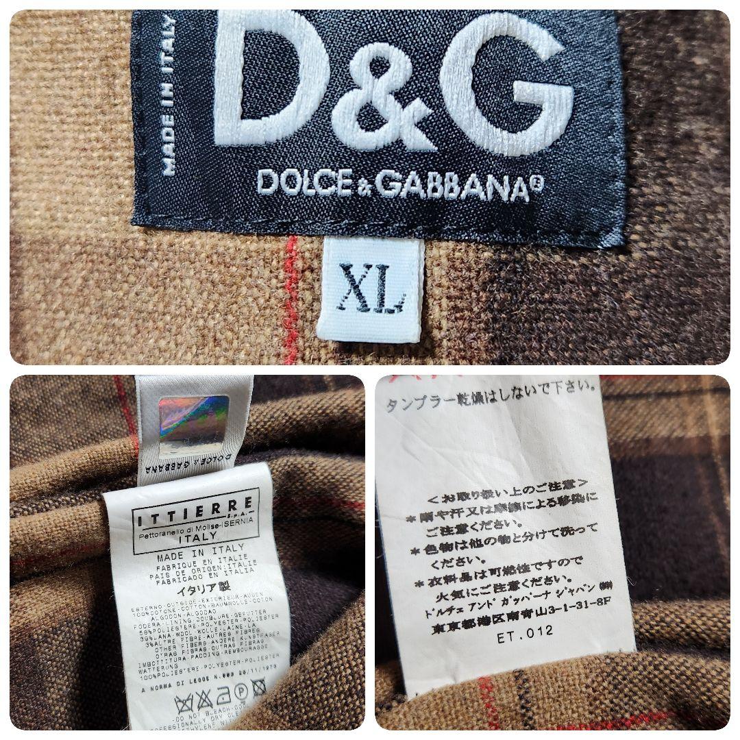 美品✨XL ドルチェ&ガッバーナ チェスターコート ダブル レザータグ カーキ
