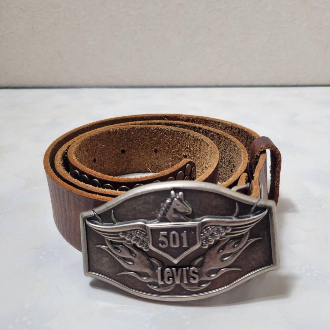希少】リーバイス 501 バックル ベルト 90年代 vintage シルバー