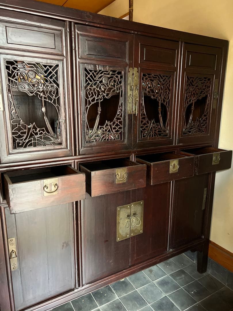 アンティークアジアンシェルフ棚